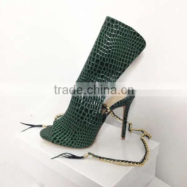 China Manufacturers Top Quality Wedge Sandals Shoes Low Price Women Leather Sandal Boots photo-4