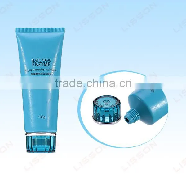 70ml to 180ml Hand Cream PE Tube With Transparent Colored Acrylic Cap