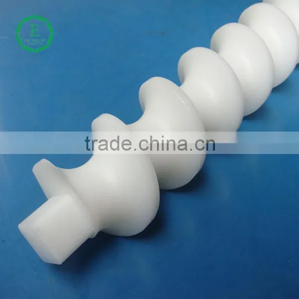 Good Self-lubrication CNC Machined for Plastic Uhmw-pe Conveyer Screw
