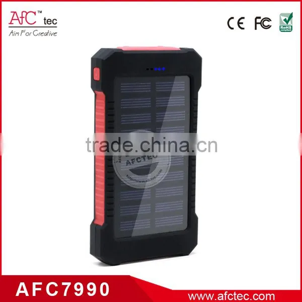 Outdoor Waterproof Emergency Logo Customized 8000mAh Usb Portable Solar Powerbank Charger photo-5