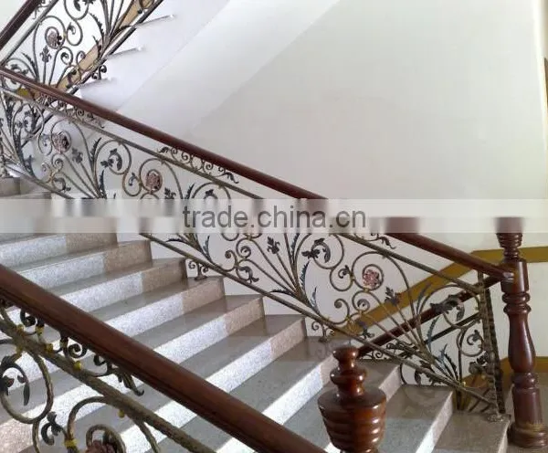 Morden Wrought Iron Stairway Handrail Design/forged Iron Staircase Railing