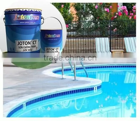 Waterproof Paint Solvent-based Weather Resistant for Swimming Pool & Other Surfaces JOTON CT