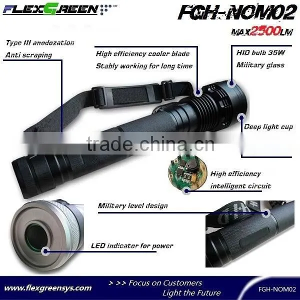 Rechargeable 18650 Battery 35W HID Flashlight photo-3