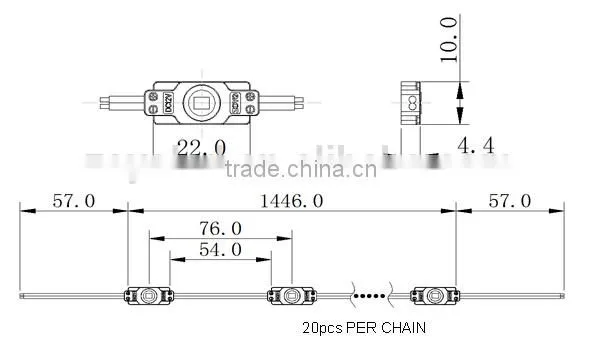 SMD2835 Led Module 12v Led Sign Lighting 0.36w Advertising Light Led Signage Light for Light Box photo-2
