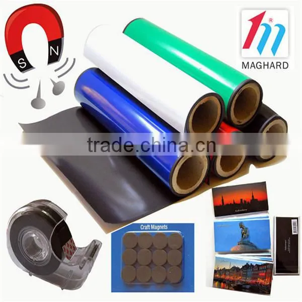 Wholesale Rubber Magnet Roll Flexible Magnet Roll With White/black/colourful PVC photo-3