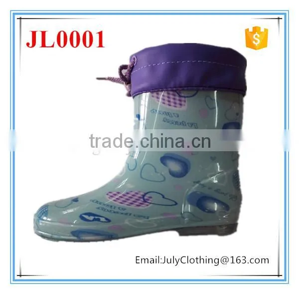Summer Cute Non-slip High Quality Boy PVC Rain Boot With Collar photo-2