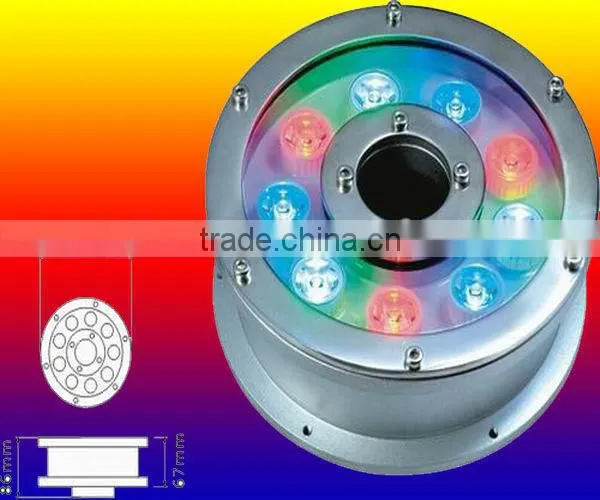 9W Led Underwater Fountain Light With Stainless Steel Housing IP68 photo-1