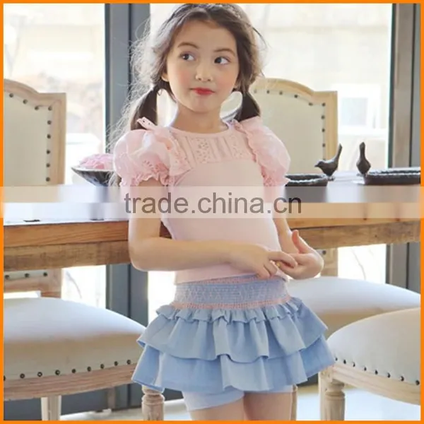 2016 Summer New Korean Children Summer Girls Summer a New Generation Female T-shirt Bottoming Shirt Wholesale photo-2
