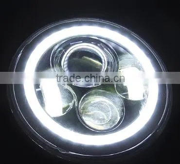 Latest Design 7 Inch Headlight Round 12V 24V High Low Beam H4 Motorcycle Led Headlight for Jeep Wrangler photo-2