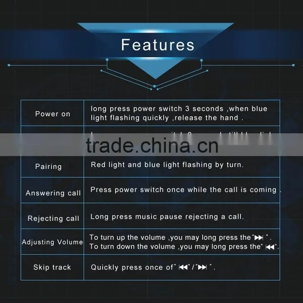 Bulk Wholesale Stereo Bluetooth Headset, OEM Brand Wireless Bluetooth Headphone, Bluetooth Head Phone for Dmart Phones photo-4