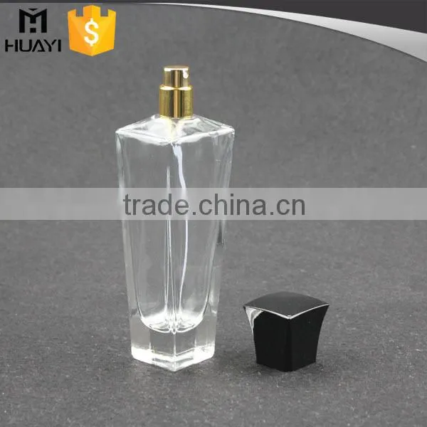 Empty Perfume Bottle Glass With Black Cap photo-2