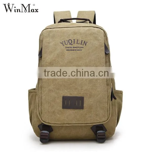 China Wholesale Vintage Canvas Backpack School Bags for Teenagers Boys Supplier's Choice photo-4