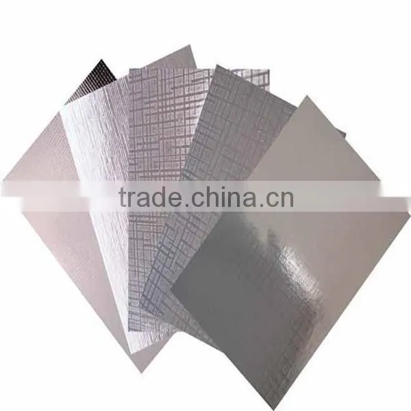 High Glossy Vacuum Embossed Laminated Printing Silver Foil Paper photo-2