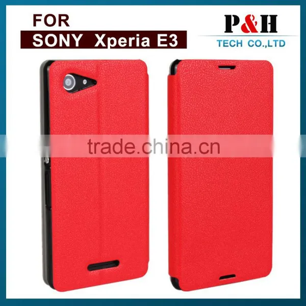 New Product Flip Cover Mobile Phone Case for Sony Xperia E3, Leather Flip Cover Case for Smartphone photo-4