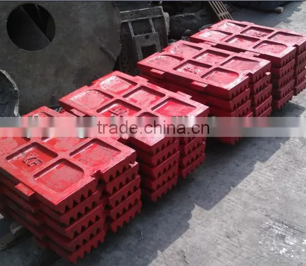 Movable/swing and Fixed Jaw Plate for Jaw Crusher Spare Parts