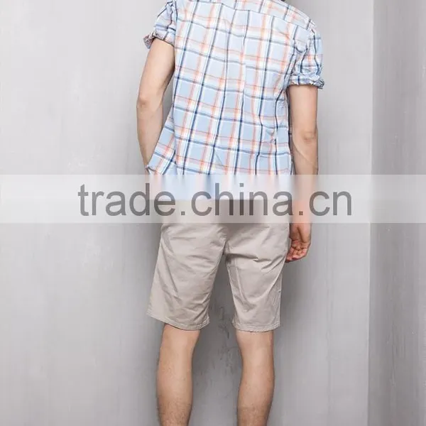 Men's Fashion Casual Plaids Short Sleeve Cotton Shirts photo-3