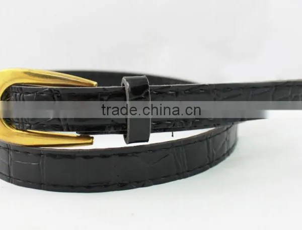 2015 New Design Fashion Belts for Black Lady Skinny PU Belts With Fashion Buckles photo-3