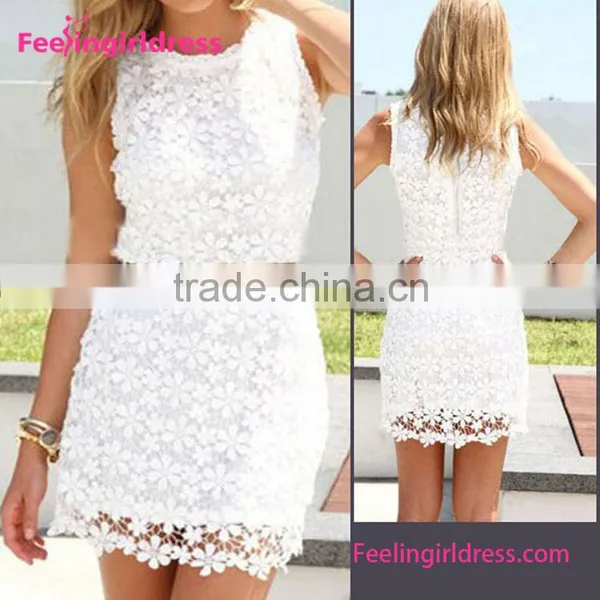 NO MOQ White Lace Wedding Evening Dress Patterns