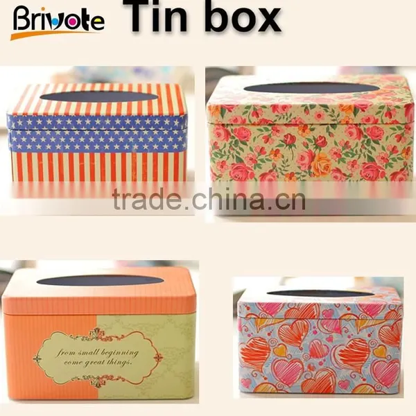2015 Factory Price Wholesale Fancy Tissue Tin Box for Tissue photo-3