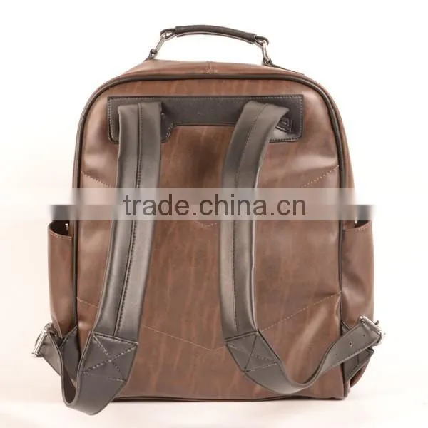 Fashion PU Leather Designer Man Laptop Backpack Bag photo-5