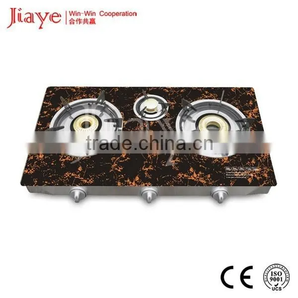 Hot Sales 3 Burner Gas Hob Table Top Tempered Glass Gas Cooker(JY-TG3009)