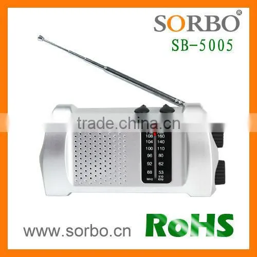 Home Portable am fm Radio, am fm Portable Radio Dynamo Hand Cranking photo-4