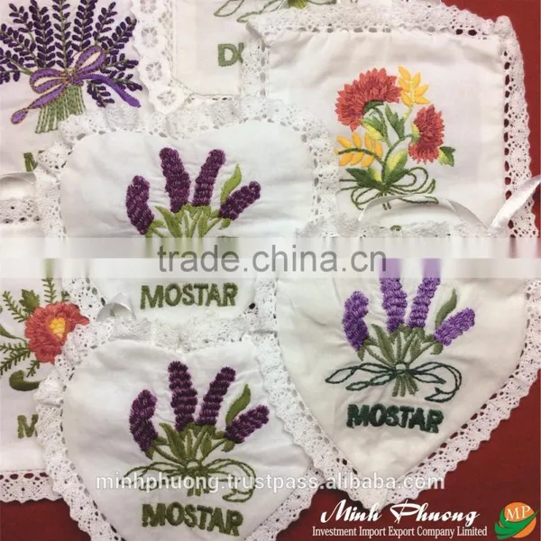 Wholesale Hand Embroidery Cloths Bag Air Fresh Flower Fragrant Bag Sets photo-3