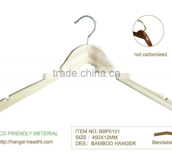 These HEAD Eco Friendly Meterial Natural Bamboo Clothes Hanger photo-2