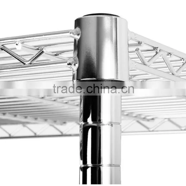 New White 5-Tier Corner Rack Display Shelf Kitchen Storage Wire Shelf photo-5