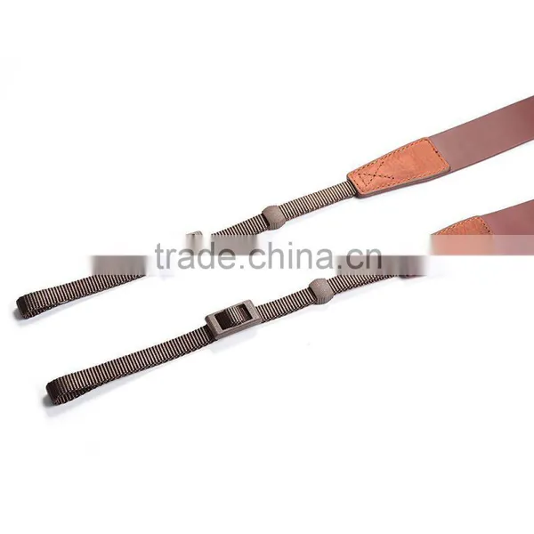 Brown Camera Strap Make by Leather Embossed Logo photo-2
