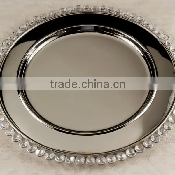 Crystal Charger Plate, Charger Tray,