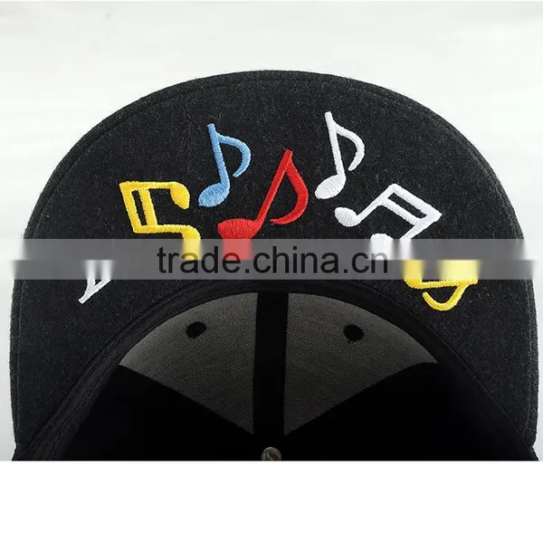 Wholesale Flat Brim 100%acrylic 6 Panel Snapback Custom photo-4