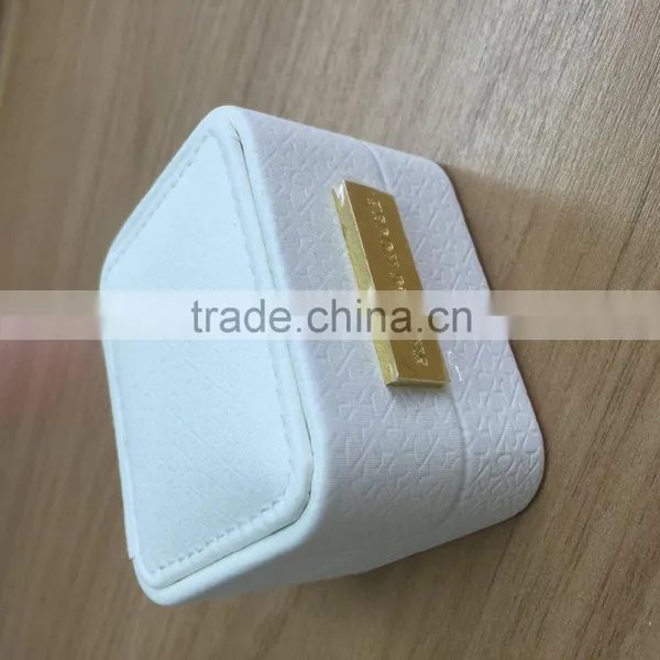 White Color Leatherette Earring Box photo-2