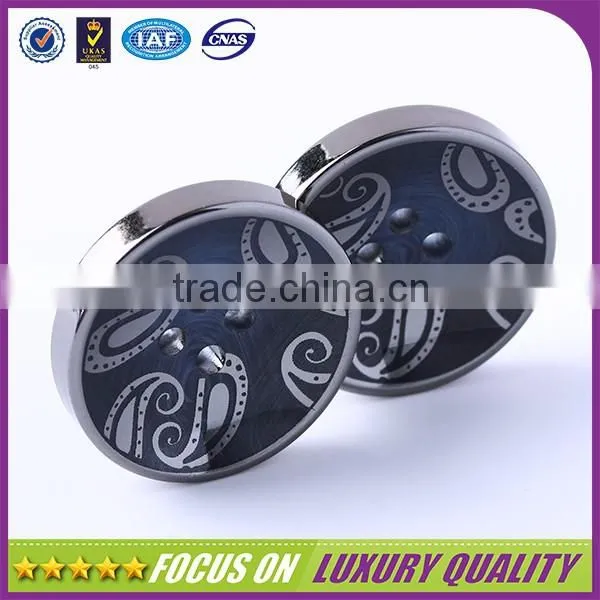 Plating Finish Blue Plastic Resin Button for Men Suit photo-3