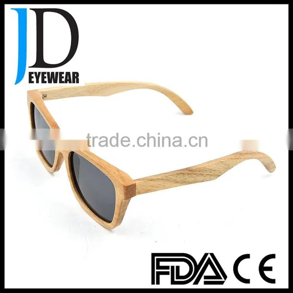 2016 Rectangle Women Mens Cool Natural Wood Rectangle Wooden Sunglasses photo-3