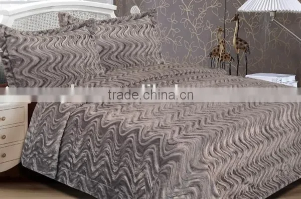High Quality Throw Fake Fur/PV Fur/faux Fur & Sherpa Blanket/ Bedding Sets photo-3