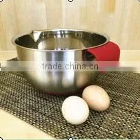 3 Piece Stainless Steel Mixing Bowl Set With Pouring Spouts and Handles photo-2