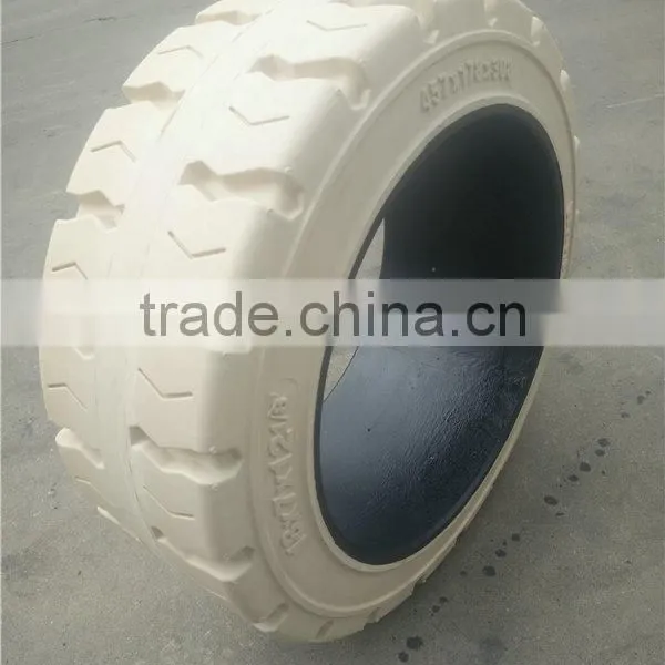 Battery Forklift Truck Tyre 533.4x203.2x381mm Press on Front Wheel Solid Tyre 21*8*15 photo-6