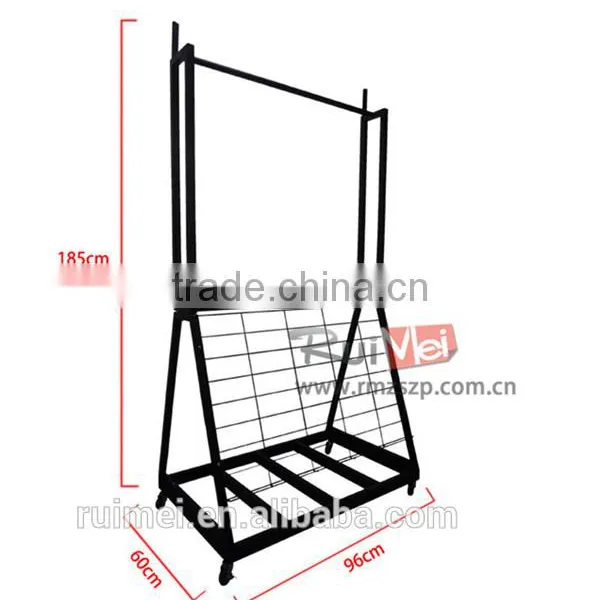 Free-Standing Portable Hanging Rug Display Metal Rack photo-2