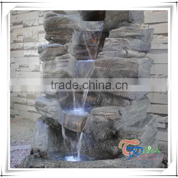 High Quality Outdoor Rock Garden Resin Water Fountain photo-3