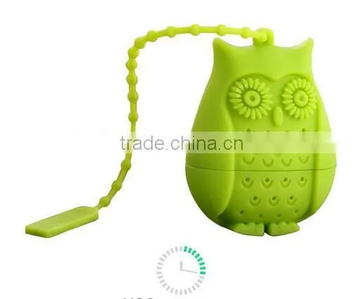 CY166 Owl Tea Infuser Adjustable Silicone Loose Leaf Tea Strainers photo-5