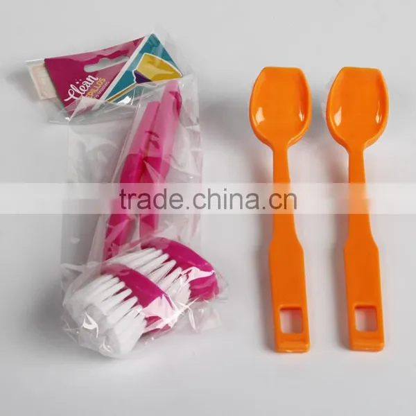 Round Head Kitchen Plastic Pot Cleaning Brush photo-4