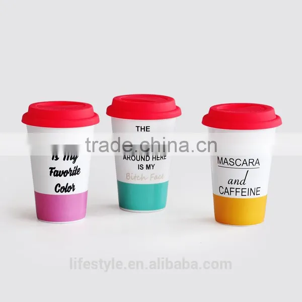 Porcelain Double Wall Coffee to Go Travel Mug photo-5
