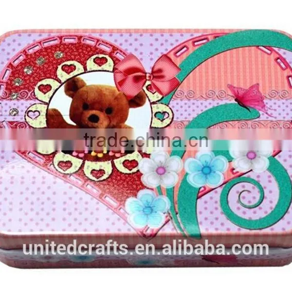 New Small Storage Jars Rectangular Iron Tin Gift Jewelry Holder Storage Box 1Pcs photo-5