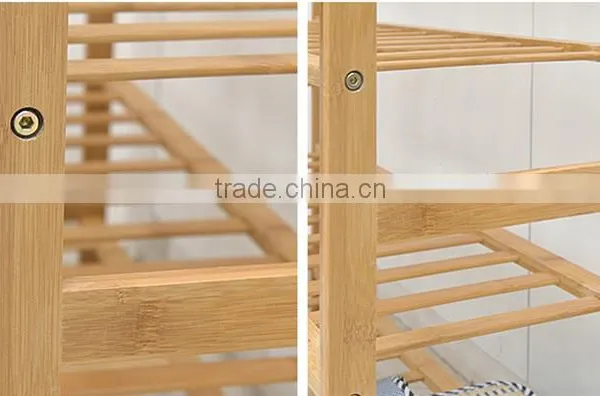 Factory Price Wholesale 4 Tier Practical Promotion Wooden Shoe Rack photo-4