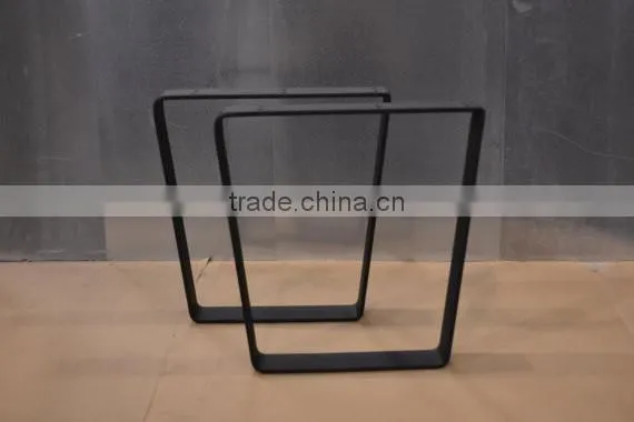 Wholesale 28 Inch Metal Flat Steel Black Coated Wood Furniture Feet photo-3