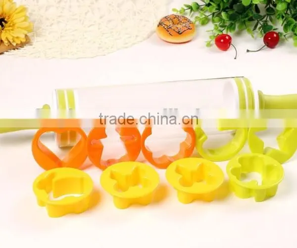 Plastic Pastry Bread Hand Rolling Pin Used Dough Roller Kitchen Mixing Tools photo-3
