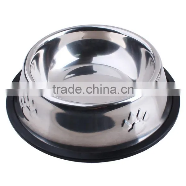 Factory Supplier Colourful Stainless Steel Round Pet Dog Bowl photo-2