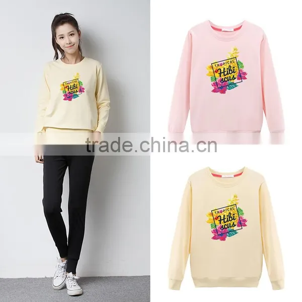 Popular Patches Pullover Women Sweatershirt Sport Sweater With Your Logo
