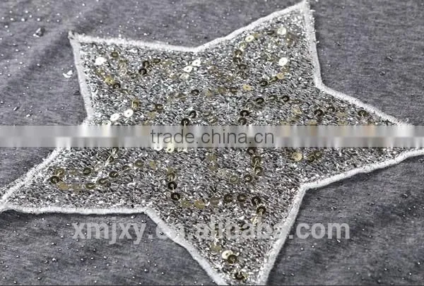 2016 Shining T-shirt O-neck Fashion Design for Girls photo-4